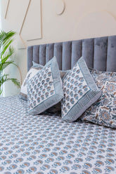 Rustic Charm Hand Block Print Premium Bed Linen Set (6 Pieces)